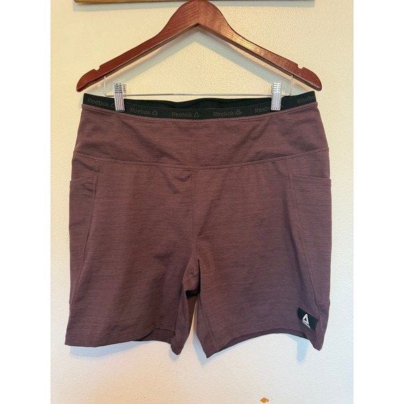 Reebok Pants - Reebok women's shorts size xxl pockets workout activewear yoga gum y2k summer